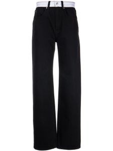 Alexander Wang jean à taille à logo - Noir