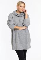Yoek Trui met col en strass | Grijs | Maat 42/44