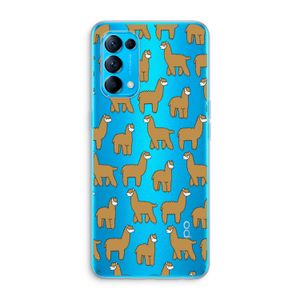 Alpacas: Oppo Find X3 Lite Transparant Hoesje