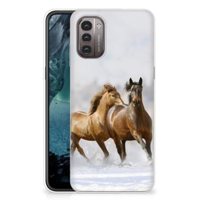 Nokia G21 | G11 | TPU Hoesje | Paarden