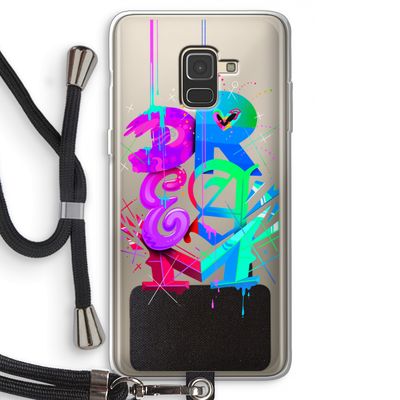 Dream: Samsung Galaxy A8 (2018) Transparant Hoesje met koord