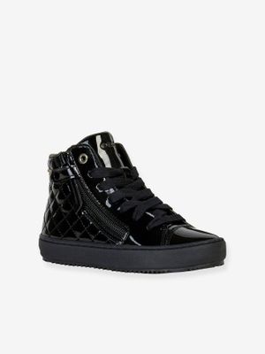 Meisjessneakers halfhoog Kalispera Girl GEOX® gelakt zwart
