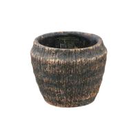 PTMD bloempot sary xs zwart/goudkleurig 10 cm | 24 stuks