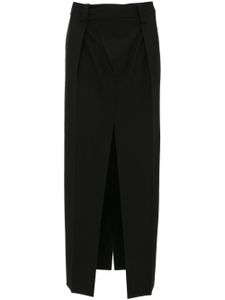 Victoria Beckham jupe mi-longue à taille haute - Noir