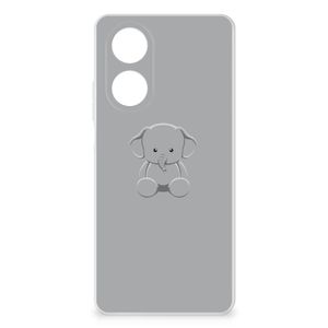 OPPO A58 4G Telefoonhoesje met Naam Grijs Baby Olifant