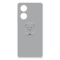 OPPO A58 4G Telefoonhoesje met Naam Grijs Baby Olifant - thumbnail