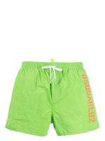 DSQUARED2 short de bain à logo imprimé - Vert - thumbnail