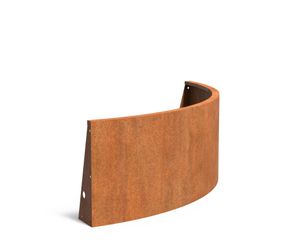 Keerwand cortenstaal buitenbocht 150x150x60cm.