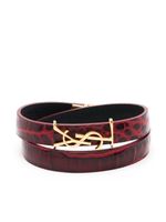 Saint Laurent bracelet multi-tours à plaque logo - Rouge