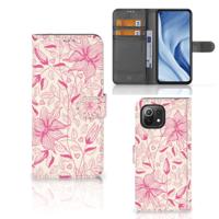 Xiaomi 11 Lite 5G NE | Mi 11 Lite Hoesje Pink Flowers Xiaomi 11 Lite 5G NE | Mi 11 Lite Hoesje Pink Flowers