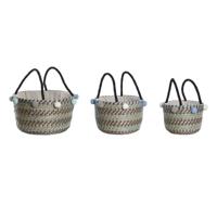Basket spelset DKD Home Decor Pompons 43 x 43 x 43 cm