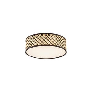 QAZQA Oosterse plafondlamp rotan met zwart 40cm - Tremmo