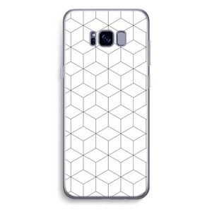 Zwart-witte kubussen: Samsung Galaxy S8 Plus Transparant Hoesje