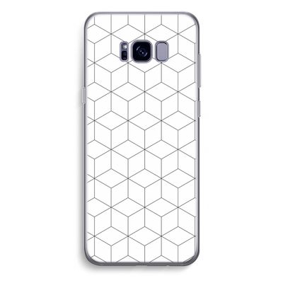Zwart-witte kubussen: Samsung Galaxy S8 Plus Transparant Hoesje