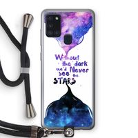Stars quote: Samsung Galaxy A21s Transparant Hoesje met koord