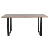 Eettafel Home ESPRIT Bruin Zwart Ijzer Hout MDF 160 x 90 x 75 cm