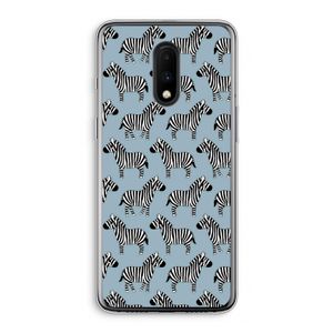 Zebra: OnePlus 7 Transparant Hoesje