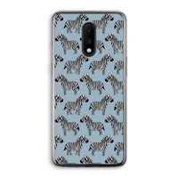 Zebra: OnePlus 7 Transparant Hoesje