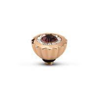 Melano Twisted Ribbed CZ Steentje Aubergine Rosé