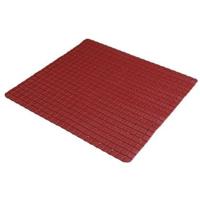 Urban Living Badkamer anti slip mat - rubber - donkerrood - 39x69cm