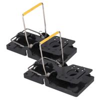 Gerimport muizenval - 3x - 14 x 7 cm - kunststof/metaal - muizen vangen
