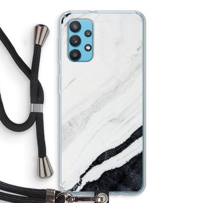 Elegante marmer: Samsung Galaxy A32 4G Transparant Hoesje met koord