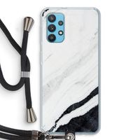 Elegante marmer: Samsung Galaxy A32 4G Transparant Hoesje met koord