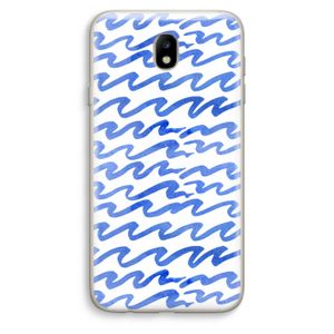 Blauwe golven: Samsung Galaxy J7 (2017) Transparant Hoesje