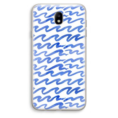 Blauwe golven: Samsung Galaxy J7 (2017) Transparant Hoesje