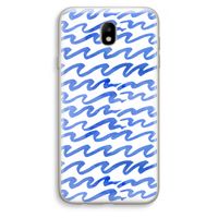 Blauwe golven: Samsung Galaxy J7 (2017) Transparant Hoesje