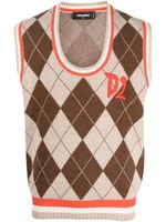DSQUARED2 débardeur à losanges - Marron