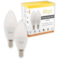2 LED-lampen - KONYKS - Antalya Easy E14 - Wifi + Bt - 5 W - 350 Lumen - Kleuren + Wit - Alexa / Google Home compatibel