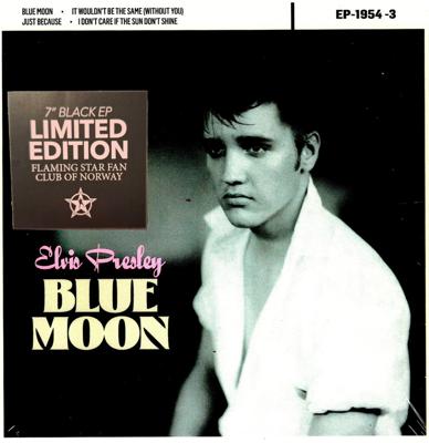 Elvis Presley - Blue Moon 7" EP (Flaming Star Fanclub Limited Edition) - Zwart Vinyl