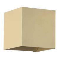 Searchlight Wall Wandlamp Vierkant - H 9,7 cm - Goud