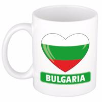 Hartjes vlag Bulgarije koffiemok - drink beker - white - 300 ml - supporters
