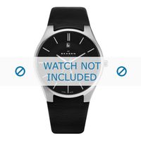 Horlogeband Skagen 989XLSLB Leder Zwart 18mm
