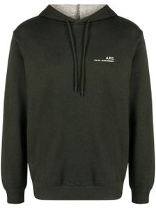 A.P.C. hoodie à lien de resserrage - Vert