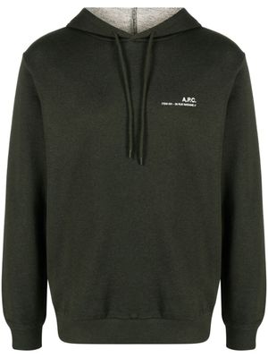 A.P.C. hoodie à lien de resserrage - Vert