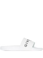 Givenchy claquettes à logo imprimé - Blanc