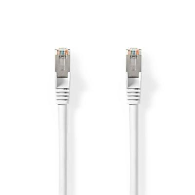 Nedis Cat 8.1 Netwerkkabel | S/FTP | RJ45 Male | RJ45 Male | 0.25 m | Rond | LSZH | Wit | Label - CCGL85520WT025
