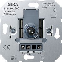 Gira dimmer 118100 basiselement met druk-wisselschakelaar