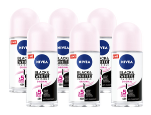 Nivea Black & White Invisible Original Roll-on Voordeelverpakking