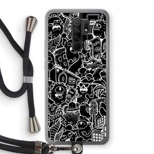 Vexx Black City : Xiaomi Redmi 9 Transparant Hoesje met koord