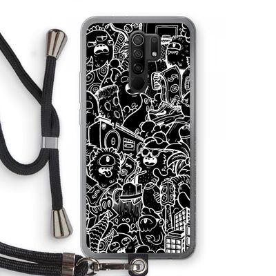 Vexx Black City : Xiaomi Redmi 9 Transparant Hoesje met koord