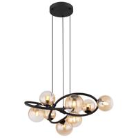 Globo Zwarte hanglampTuberius design 8-lichts - 56141-8H