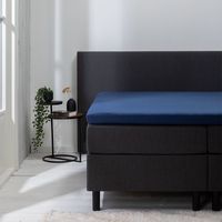 Hoeslaken Luna Stretch - Topper - Navy - 140x200 cm - Blauw - Luna Bedding - Dekbed-Discounter.nl