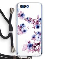 Waterverf bloemen: Honor 10 Transparant Hoesje met koord