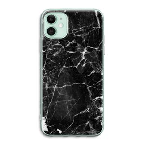 Zwart Marmer 2: iPhone 11 Transparant Hoesje