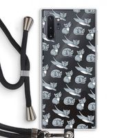 Poezen: Samsung Galaxy Note 10 Plus Transparant Hoesje met koord