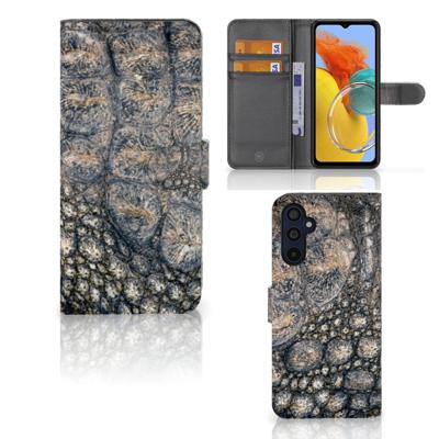Samsung Galaxy M14 | Telefoonhoesje | Met pasjeshouder | Krokodillenprint